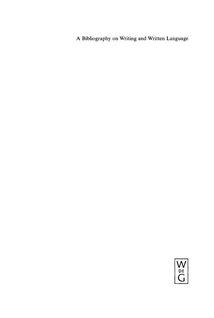 A Bibliography on Writing and Written Language eBook