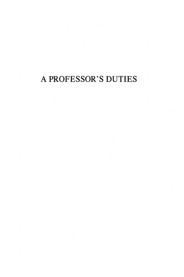 A Professor's Duties: Ethical Issues in College Teaching eBook
