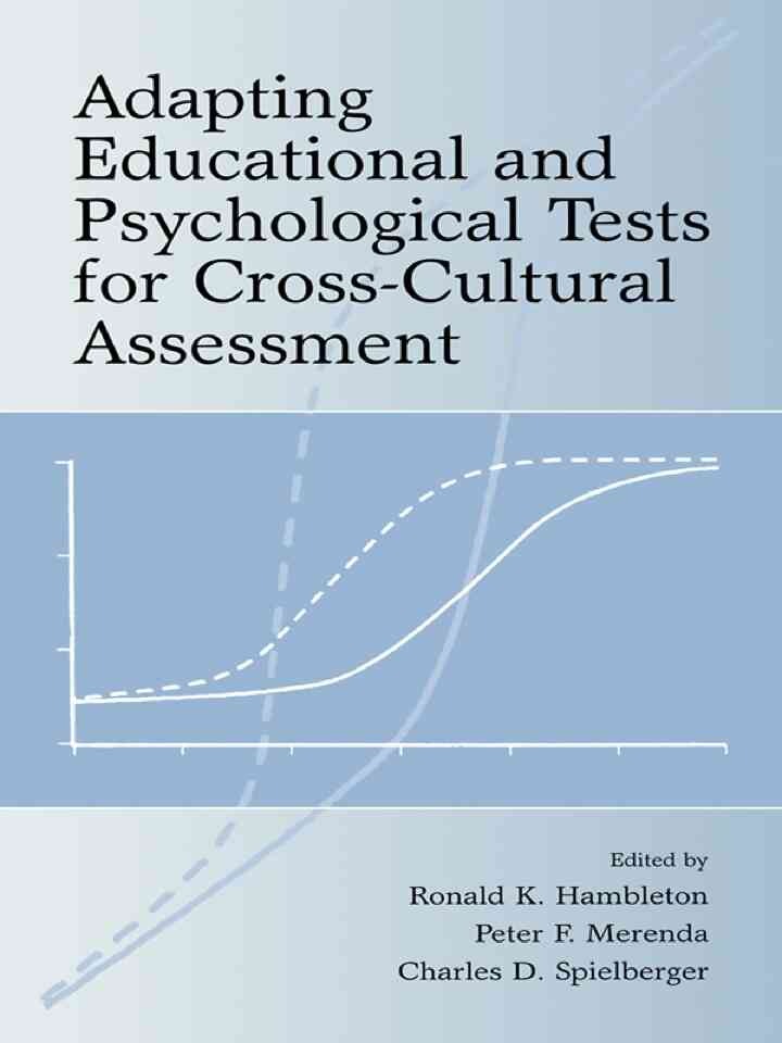 Adapting Educational and Psychological Tests for Cross-Cultural Assessment eBook