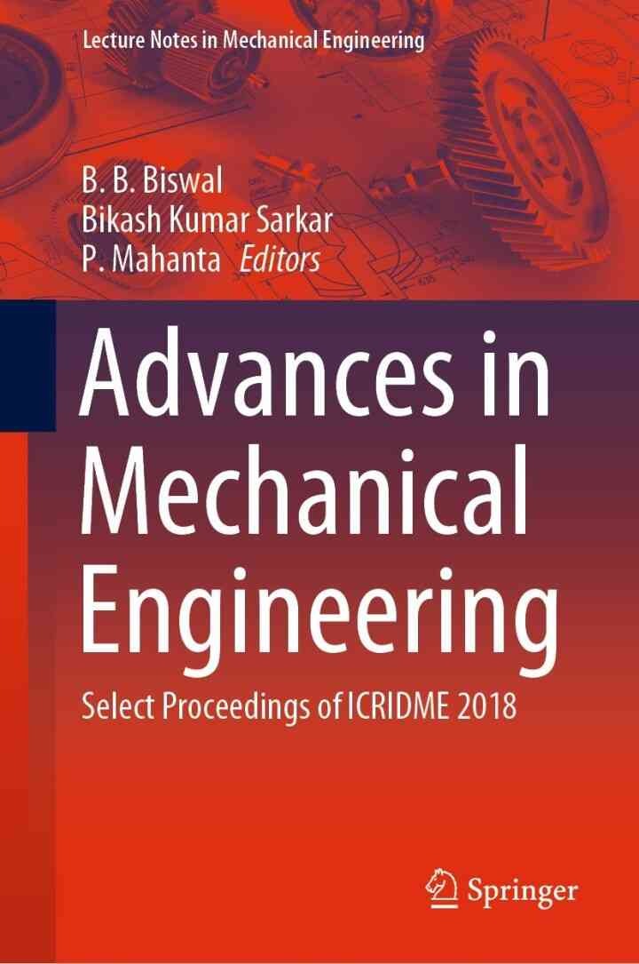 Advances in Mechanical Engineering: Select Proceedings of ICRIDME 2018 eBook