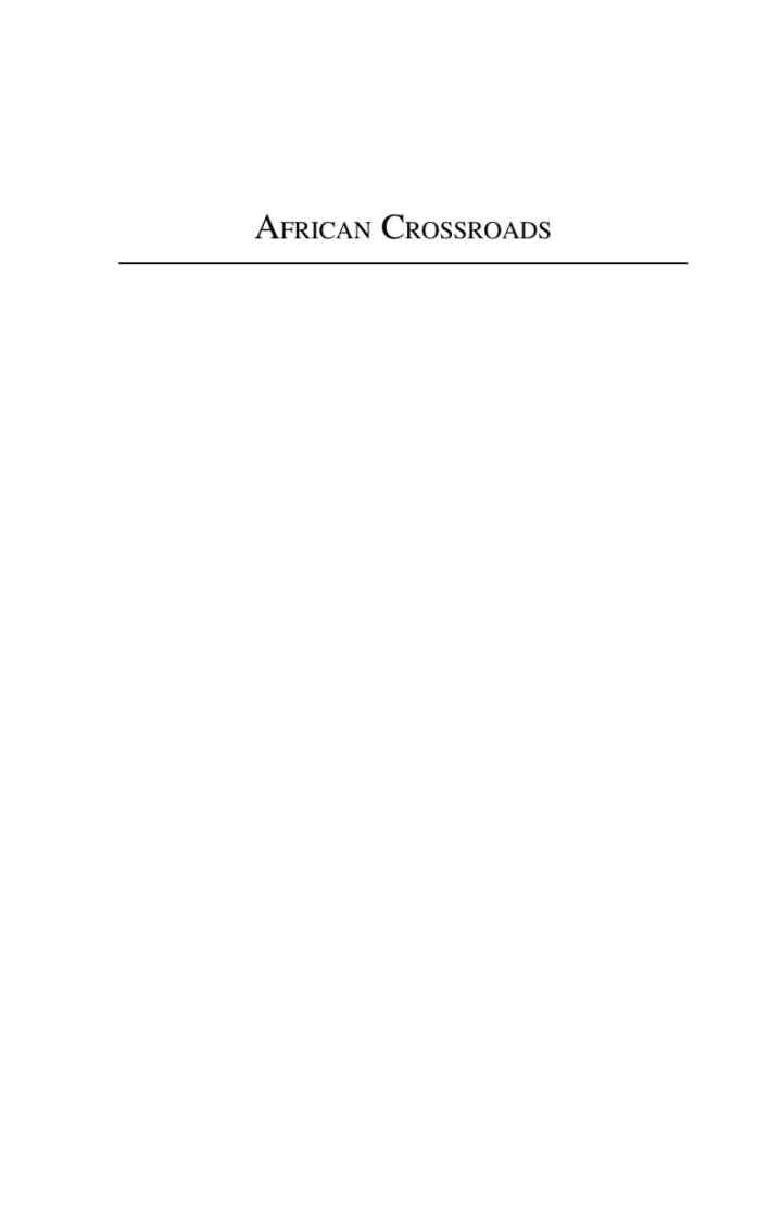 African Crossroads: Intersections between History and Anthropology in Cameroon, 1st Edition eBook