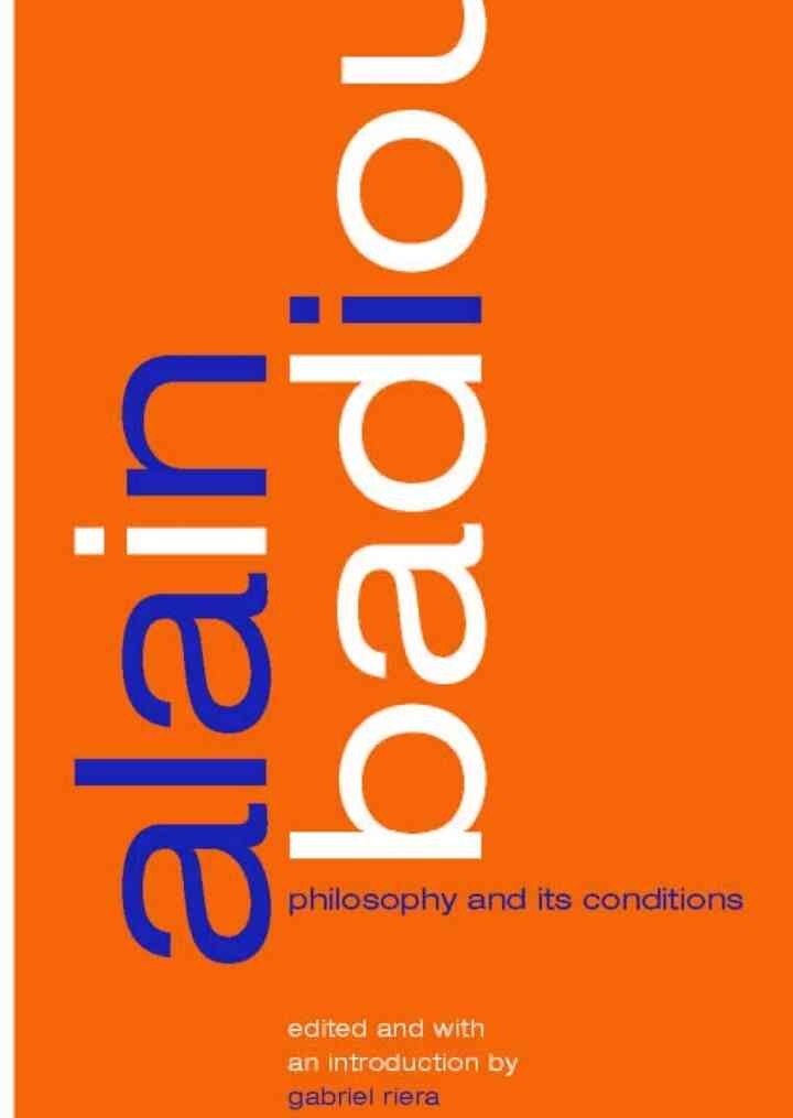 Alain Badiou: Philosophy and Its Conditions eBook