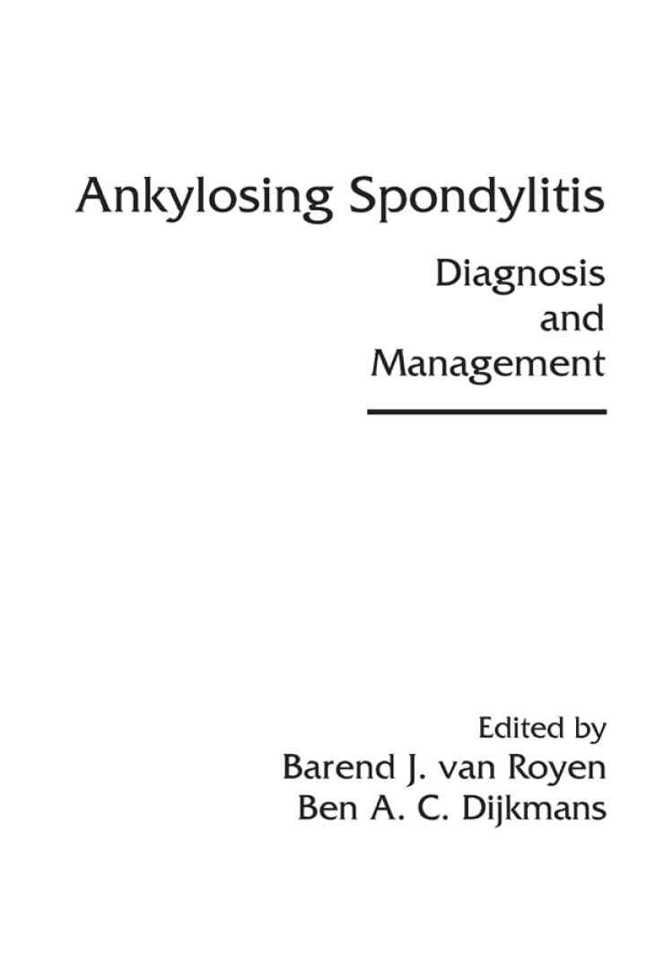 Ankylosing Spondylitis: Diagnosis and Management, 1st Edition eBook
