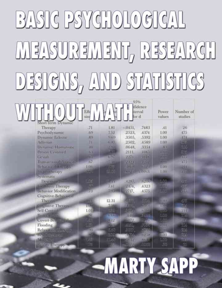 Basic Psychological Measurement, Research Designs, and Statistics Without Math eBook