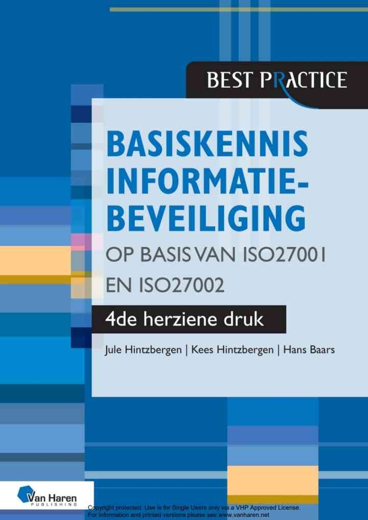Basiskennis informatiebeveiliging op basis van ISO27001 en ISO27002 – 4de herziene druk, 4th Edition eBook