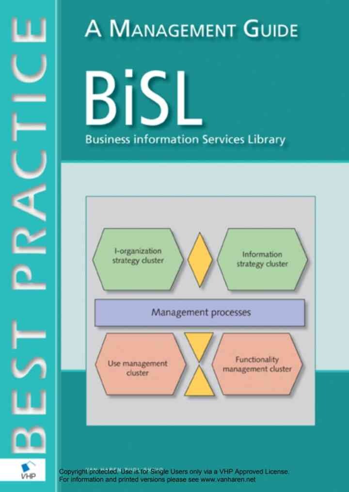 BiSL®: Business Information Services Library - Management Guide, 1st Edition eBook