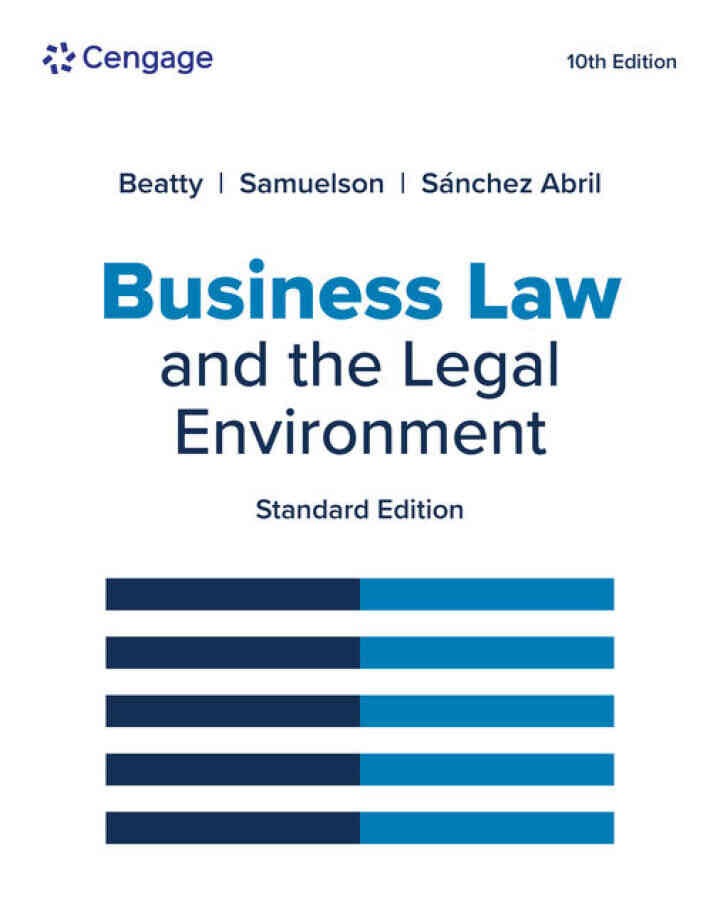 Business Law and the Legal Environment, Standard 10th Edition eBook
