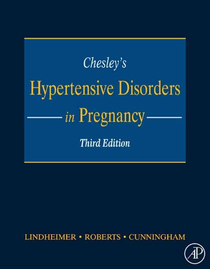 Chesley's Hypertensive Disorders in Pregnancy eBook