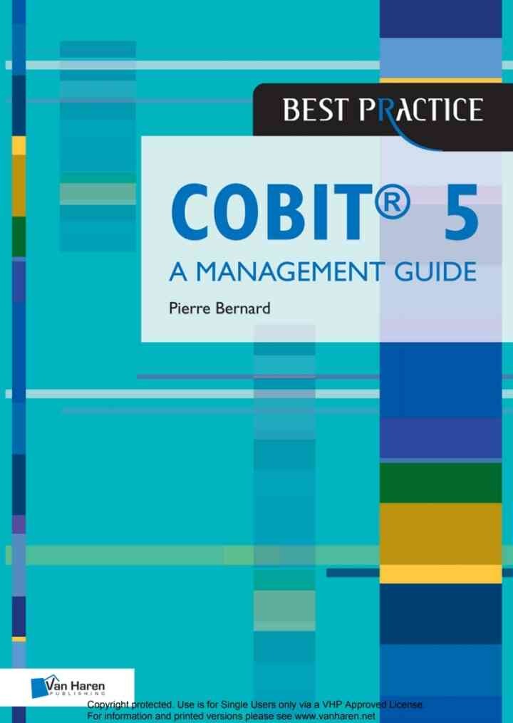 COBIT® 5 - A Management Guide, 1st Edition eBook