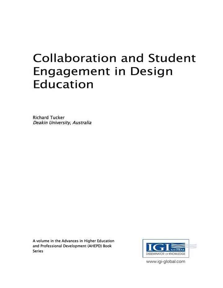 Collaboration and Student Engagement in Design Education eBook