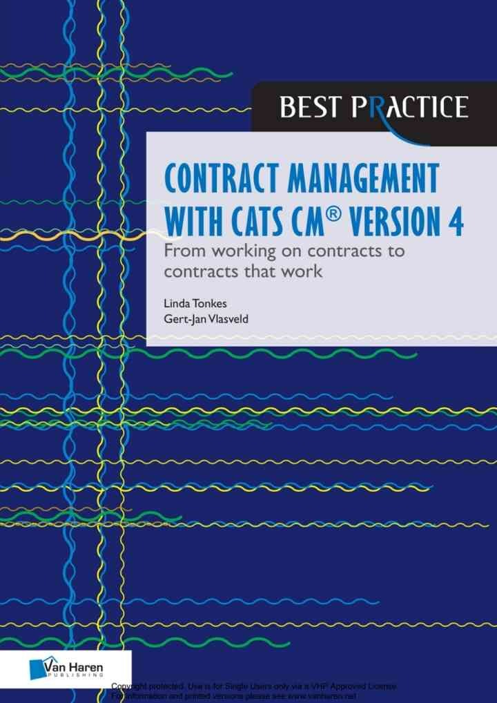 Contract management with CATS CM® version 4, 4th Edition eBook