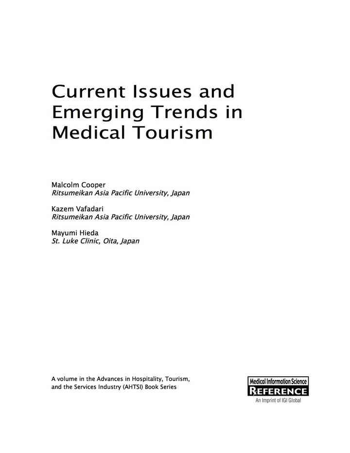 Current Issues and Emerging Trends in Medical Tourism eBook
