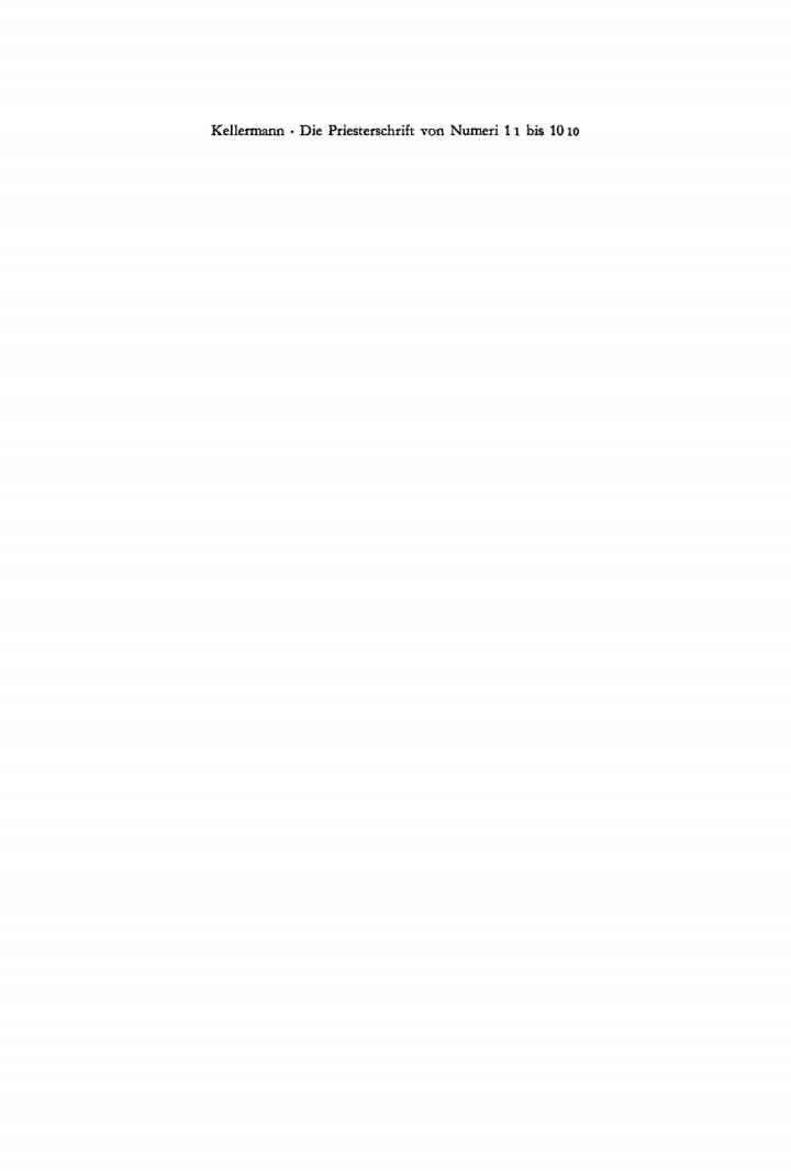 Die Priesterschrift von Numeri 1,1 bis 10,10: Literarkritisch und traditionsgeschichtlich untersucht, 1st Edition eBook