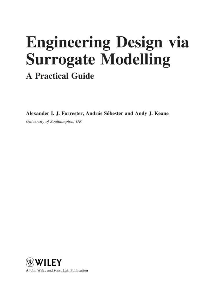 Engineering Design via Surrogate Modelling: A Practical Guide: A Practical Guide, 1st Edition eBook