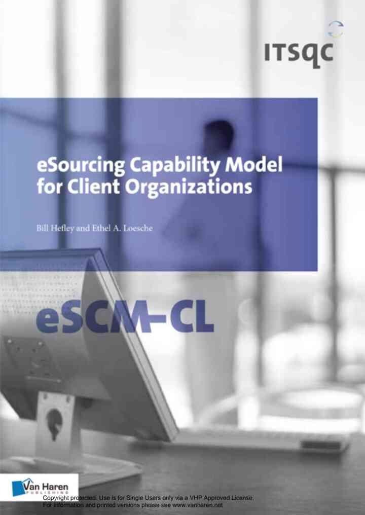 eSourcing Capability Model for Client Organizations - eSCM-CL, 1st Edition eBook
