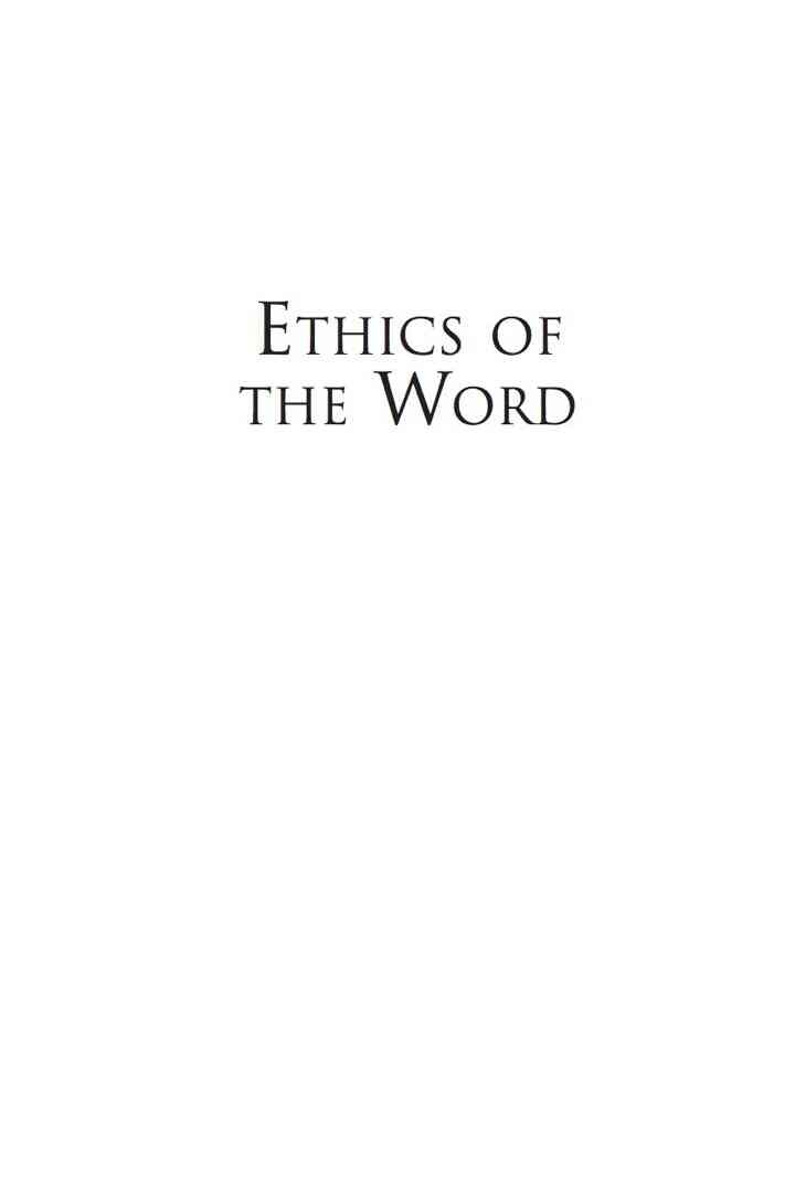 Ethics of the Word: Voices in the Catholic Church Today eBook