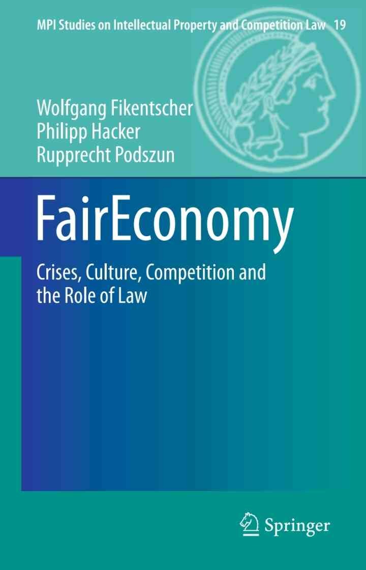 FairEconomy: Crises, Culture, Competition and the Role of Law eBook