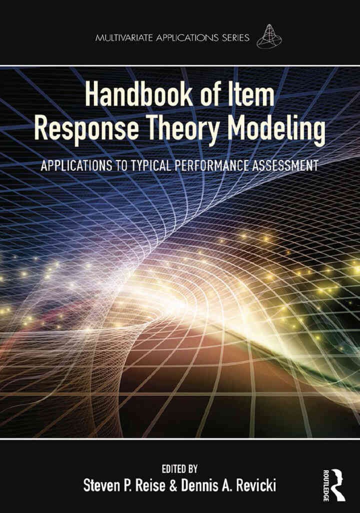 Handbook of Item Response Theory Modeling: Applications to Typical Performance Assessment eBook