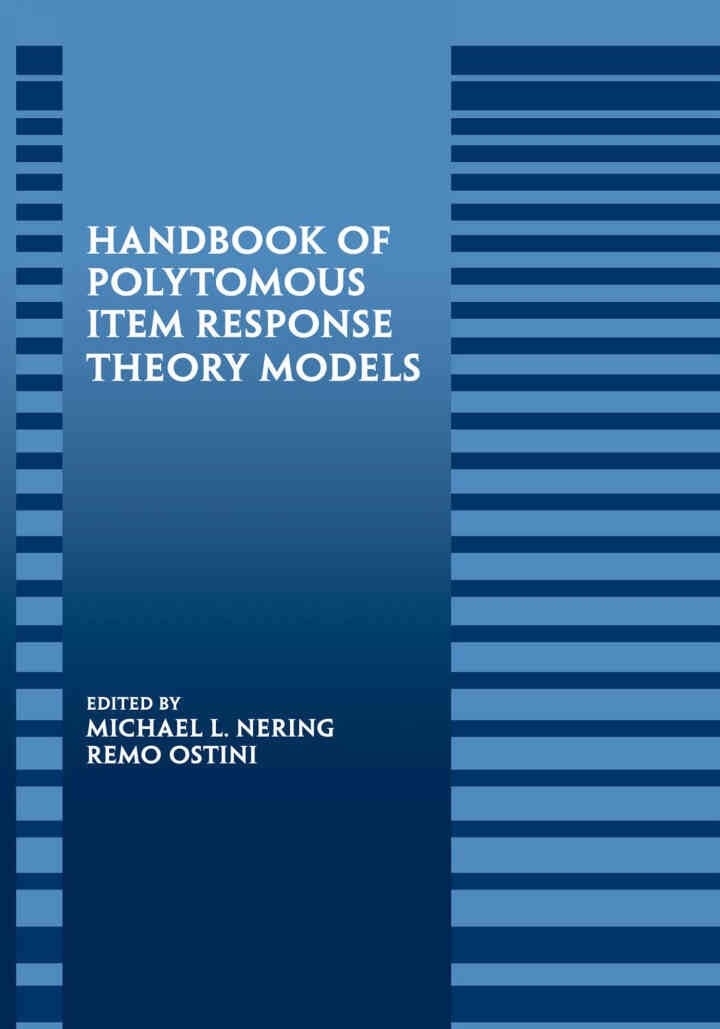 Handbook of Polytomous Item Response Theory Models eBook