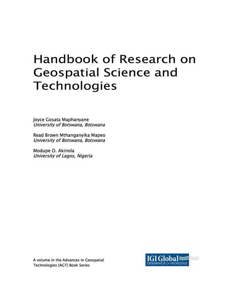 Handbook of Research on Geospatial Science and Technologies eBook