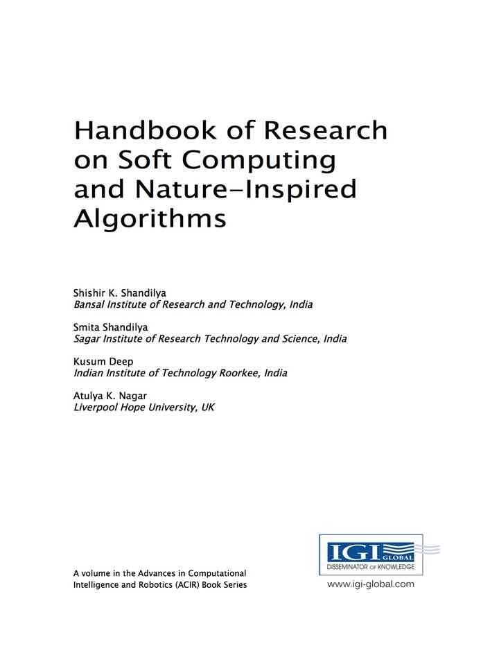Handbook of Research on Soft Computing and Nature-Inspired Algorithms eBook