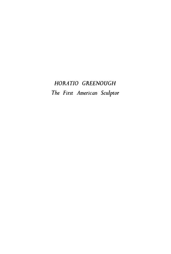 Horatio Greenough: The First American Sculptor eBook