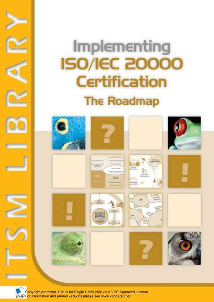Implementing ISO/IEC 20000 Certification: The Roadmap, 1st Edition eBook
