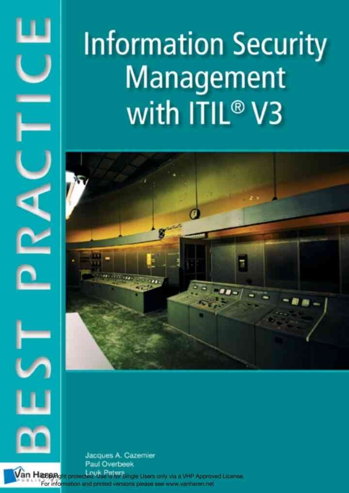 Information Security Management with ITIL® V3, 1st Edition eBook