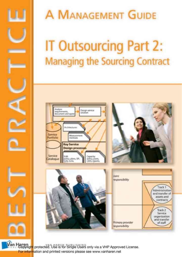 IT Outsourcing Part 2: Managing the Sourcing Contract, 1st Edition eBook