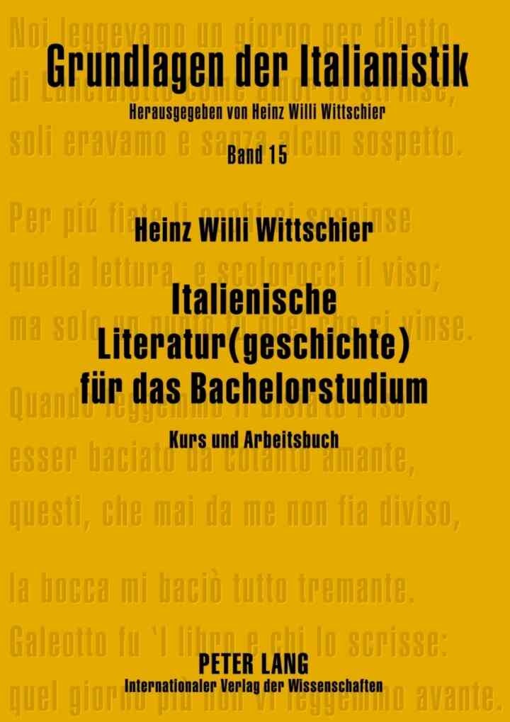 Italienische Literatur(geschichte) fuer das Bachelorstudium: Kurs und Arbeitsbuch, 1st Edition eBook
