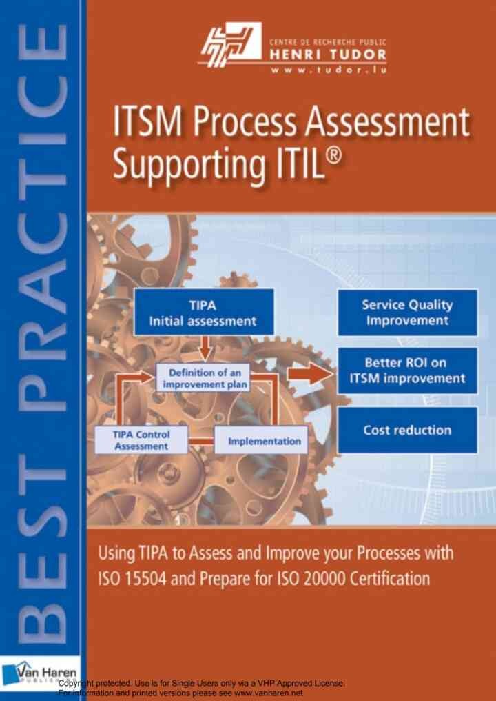 ITSM Process Assessment Supporting ITIL (TIPA), 1st Edition eBook