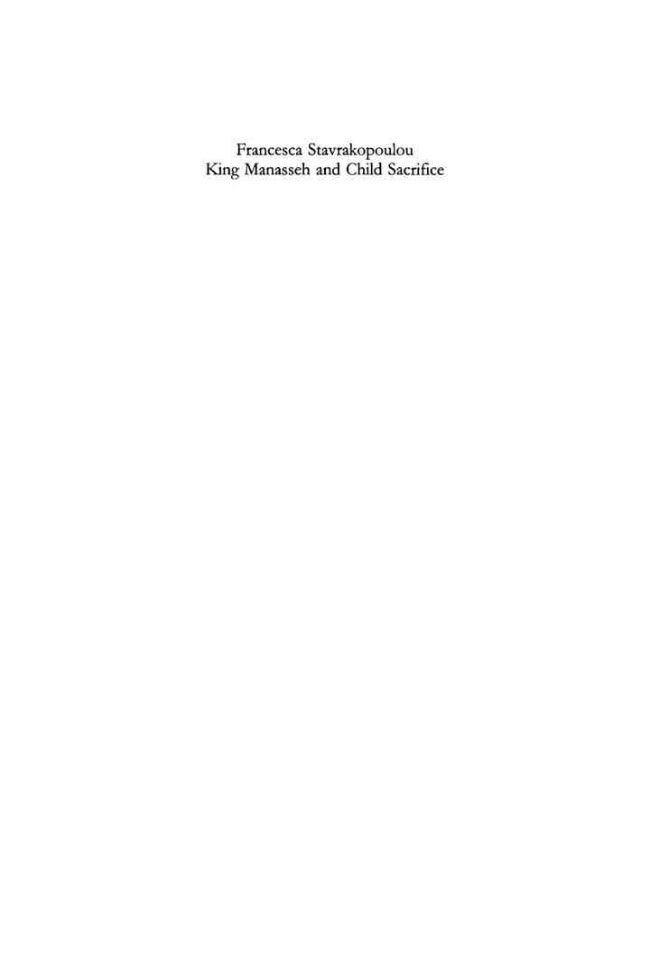 King Manasseh and Child Sacrifice: Biblical Distortions of Historical Realities, 1st Edition eBook