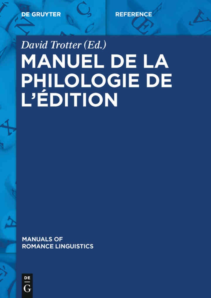 Manuel de la philologie de l’édition eBook