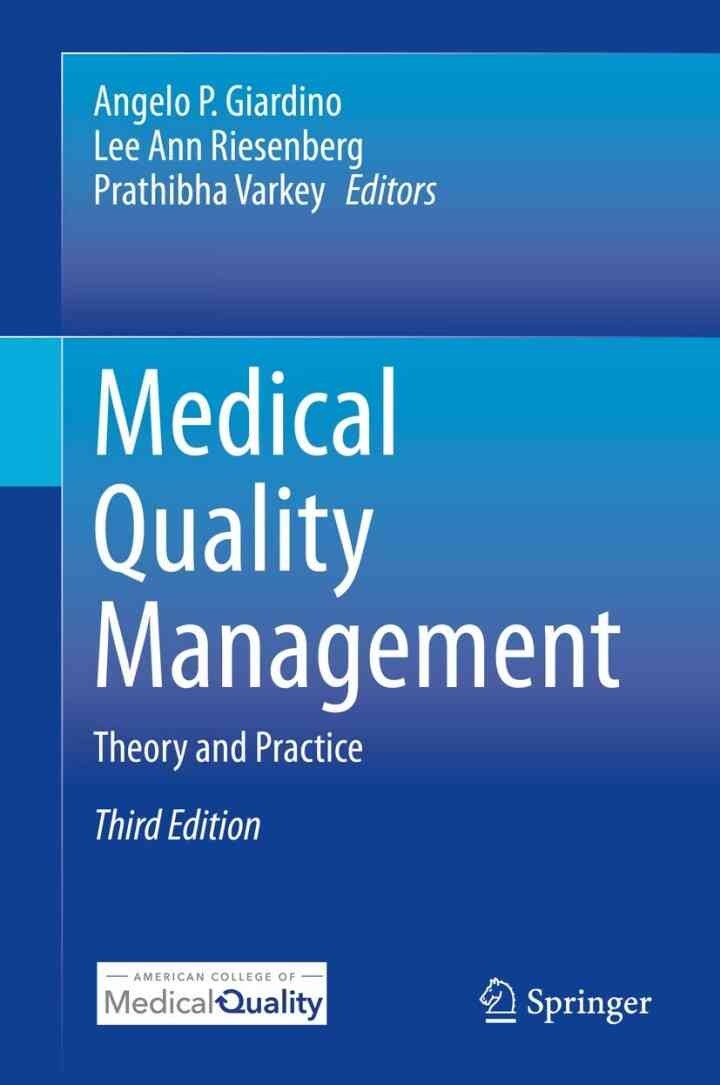 Medical Quality Management: Theory and Practice eBook