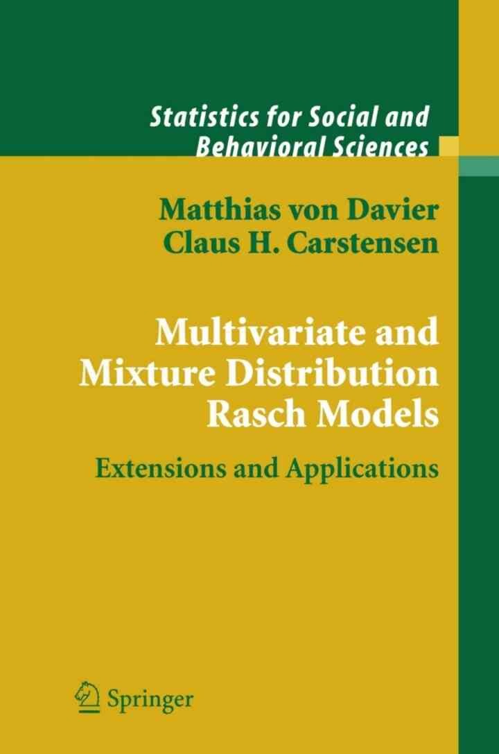 Multivariate and Mixture Distribution Rasch Models: Extensions and Applications eBook