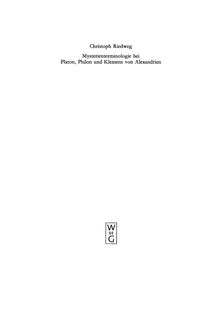 Mysterienterminologie bei Platon, Philon und Klemens von Alexandrien, 1st Edition eBook