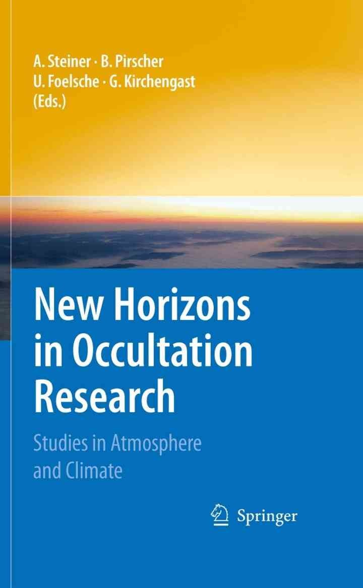 New Horizons in Occultation Research: Studies in Atmosphere and Climate, 1st Edition eBook