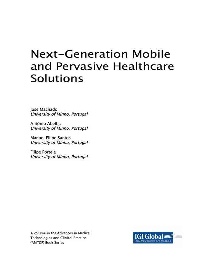 Next-Generation Mobile and Pervasive Healthcare Solutions eBook