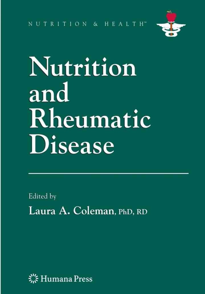 Nutrition and Rheumatic Disease, 1st Edition eBook