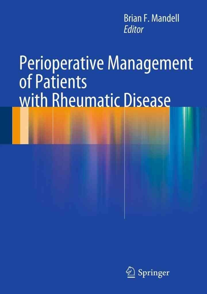 Perioperative Management of Patients with Rheumatic Disease eBook