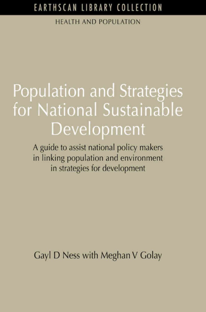 Population and Strategies for National Sustainable Development: Population and Strategies for National Sustainable Development, 1st Edition eBook