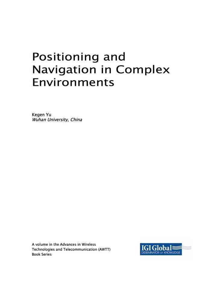 Positioning and Navigation in Complex Environments eBook