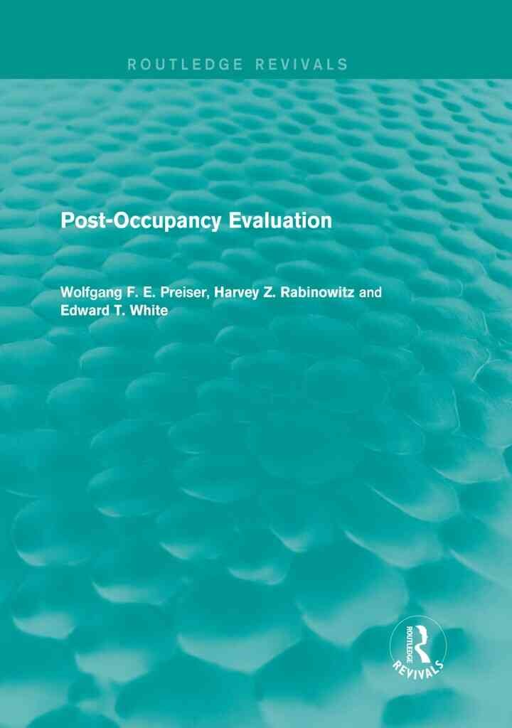 Post-Occupancy Evaluation (Routledge Revivals), 1st Edition eBook