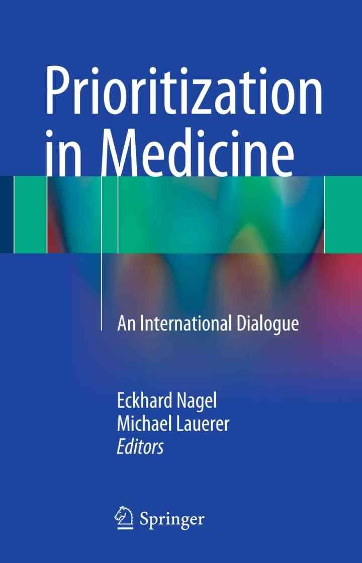 Prioritization in Medicine: An International Dialogue eBook