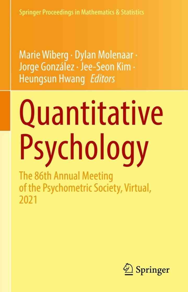 Quantitative Psychology: The 86th Annual Meeting of the Psychometric Society, Virtual, 2021 eBook