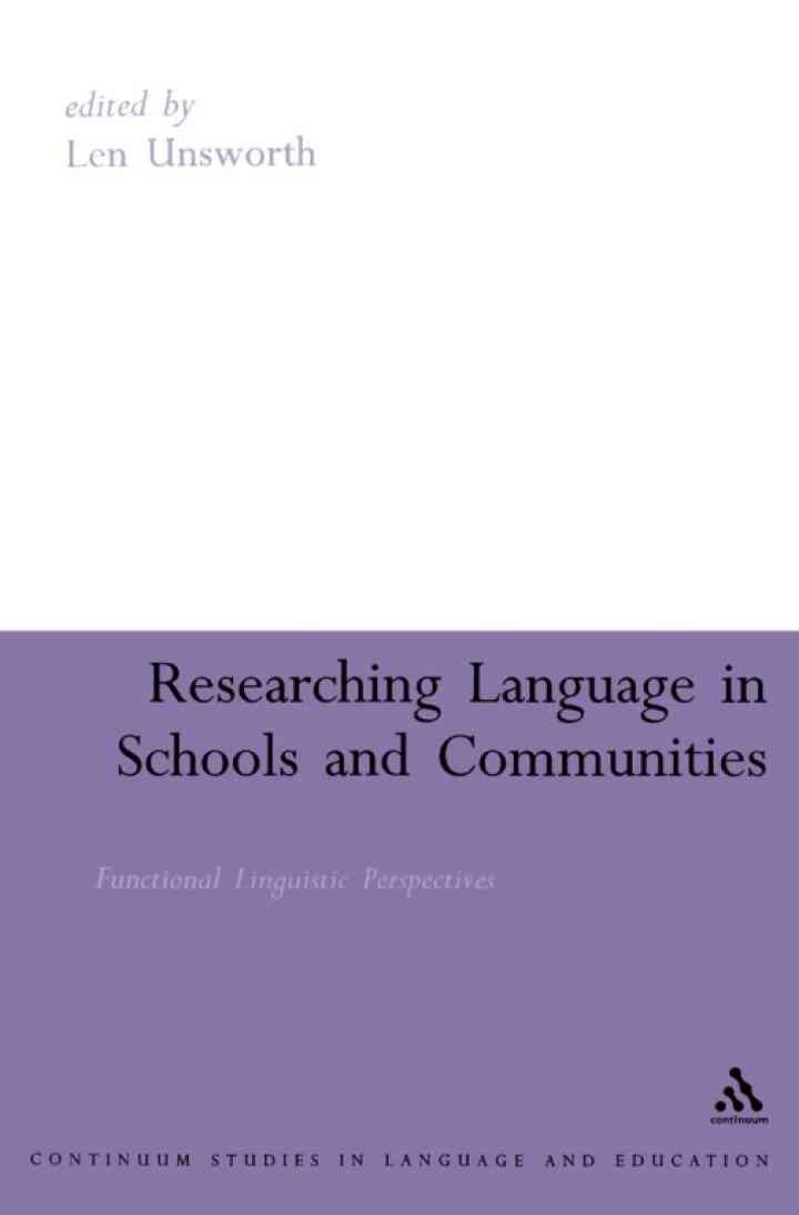 Researching Language in Schools and Communities: Functional Linguistic Perspectives eBook
