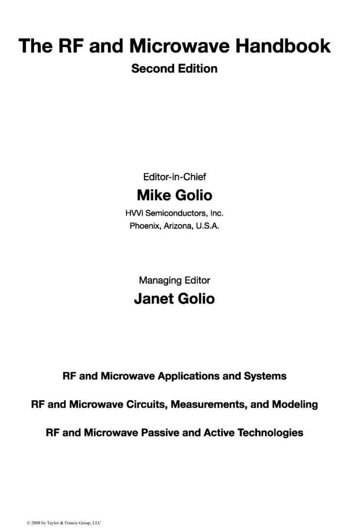 RF and Microwave Passive and Active Technologies, 1st Edition eBook