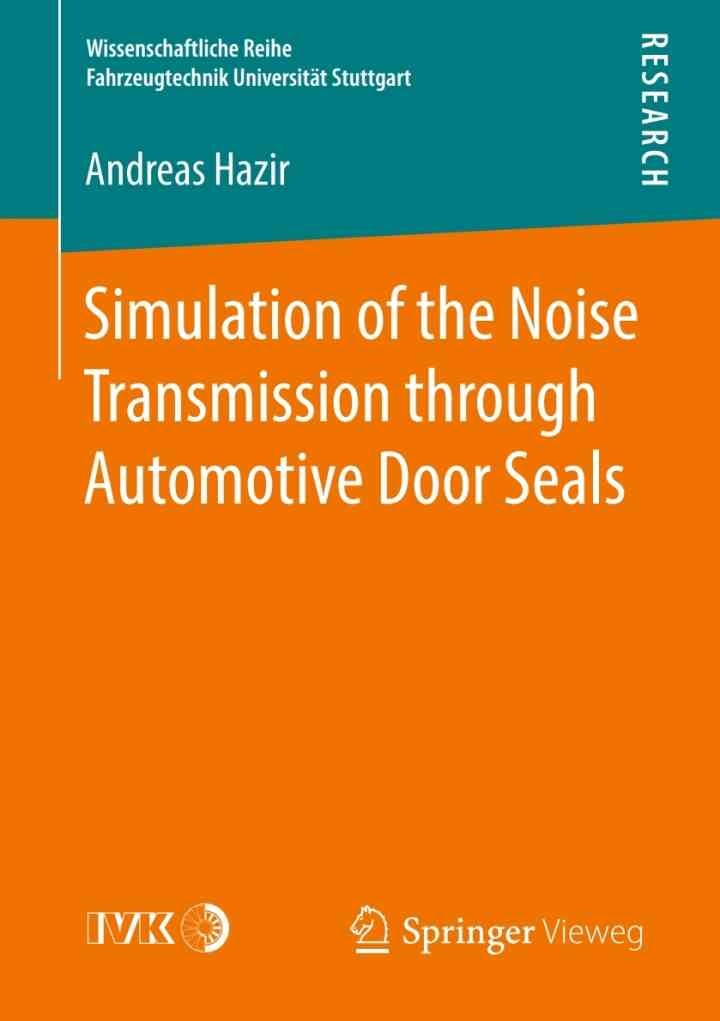 Simulation of the Noise Transmission through Automotive Door Seals eBook