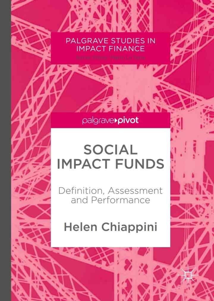 Social Impact Funds: Definition, Assessment and Performance eBook
