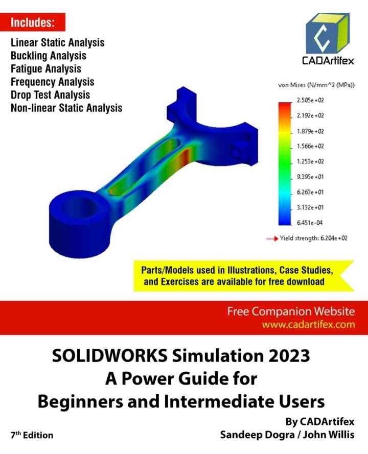SOLIDWORKS Simulation 2023: A Power Guide for Beginners and Intermediate Users, 7th Edition eBook